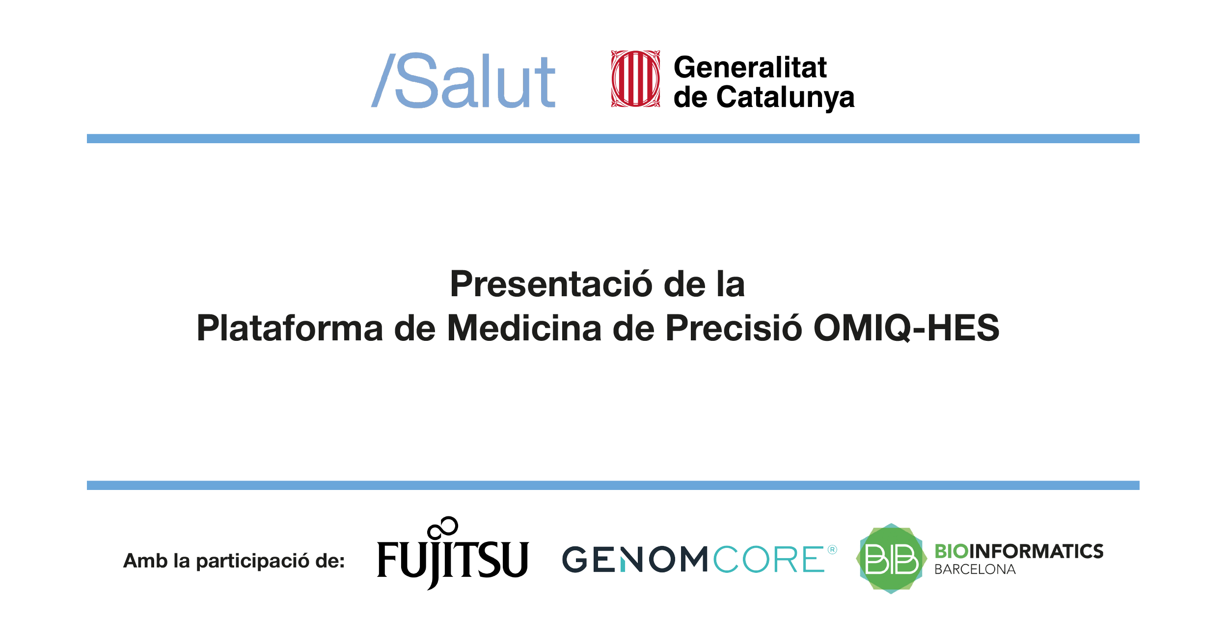 Presentació plataforma medicina de precisió