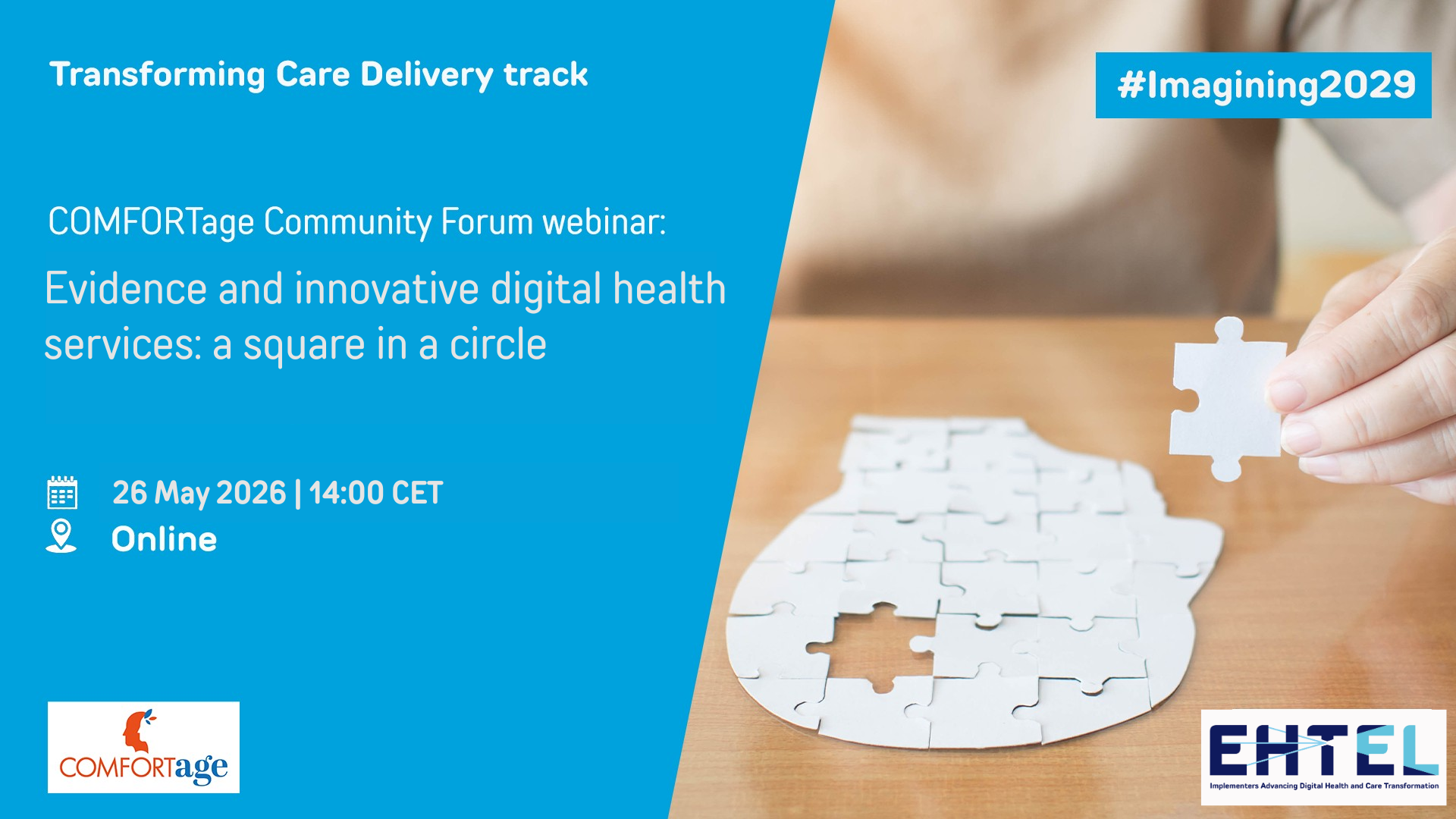Webinar COMFORTage: Evidence and innovative digital health services - a square in a circle