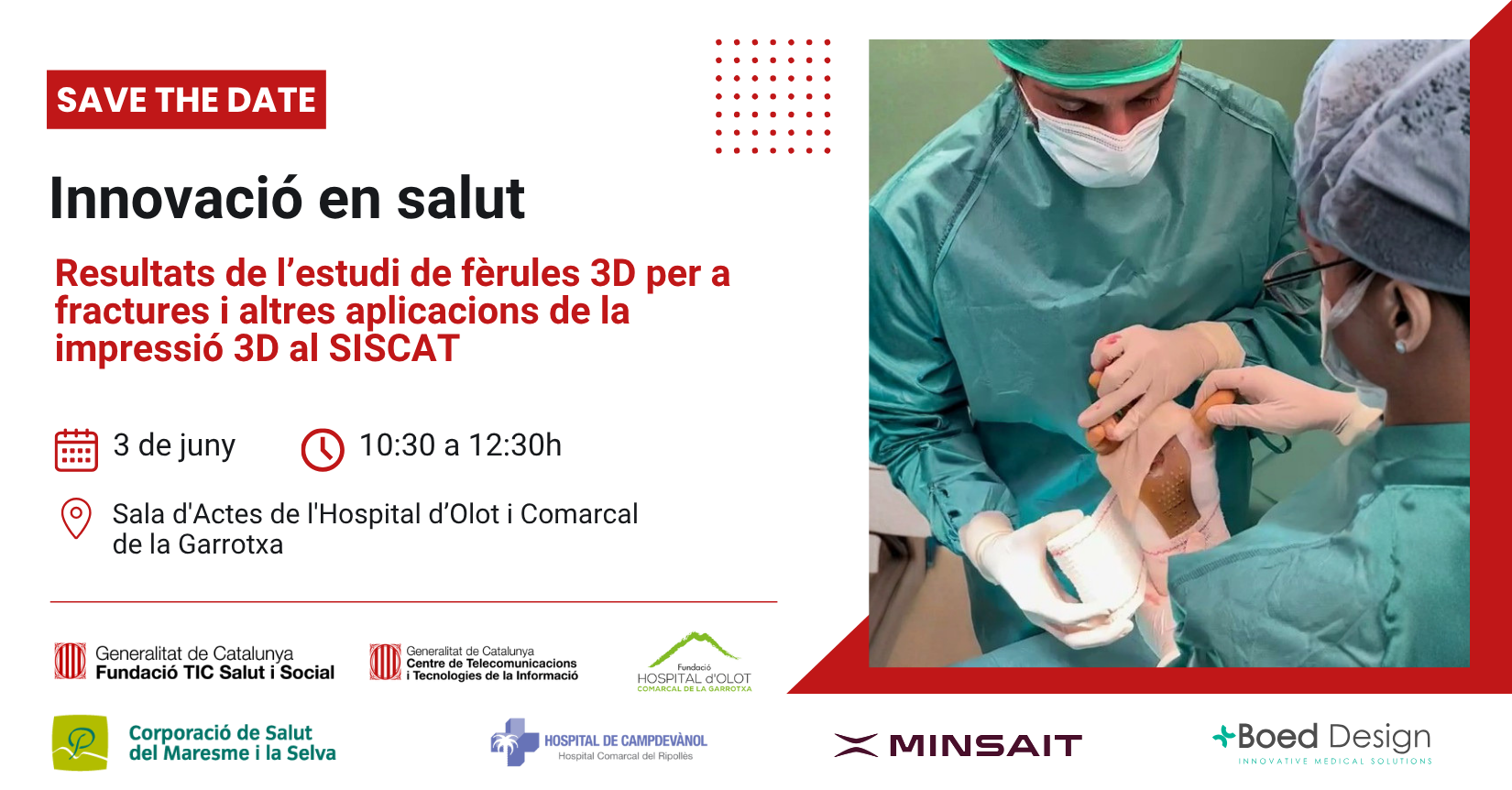 Acte presentació fèrules 3D i altres aplicacions al SISCAT